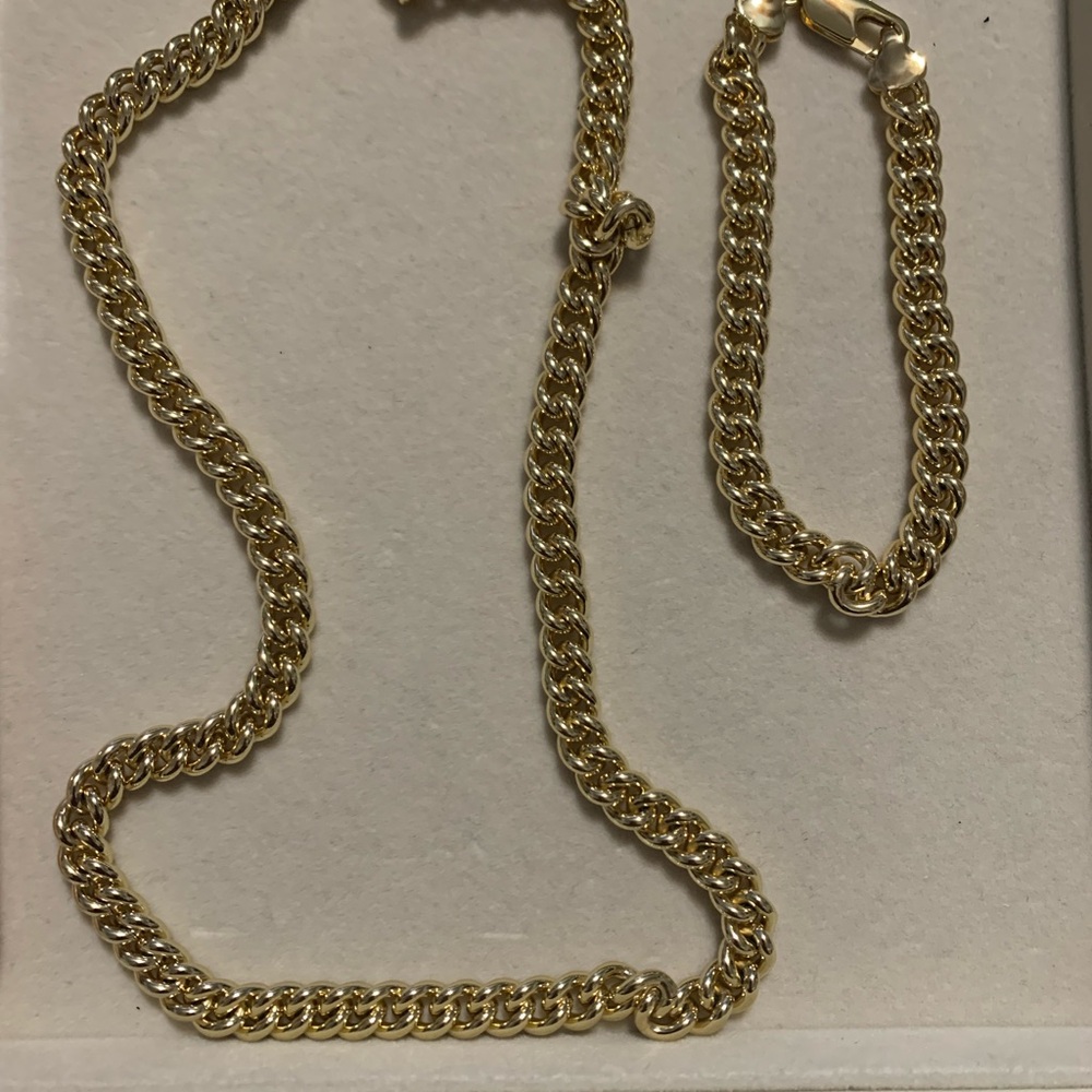 Elegant Gold Plated Chain Necklace and Bracelet Set